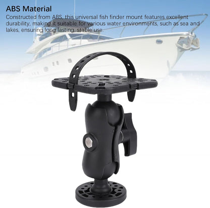Keenso Fish Finder Mount, Universal 360 Degree Rotating Ball Bracket with ABS Material for Marine Boat Kayak Pontoon Canoe