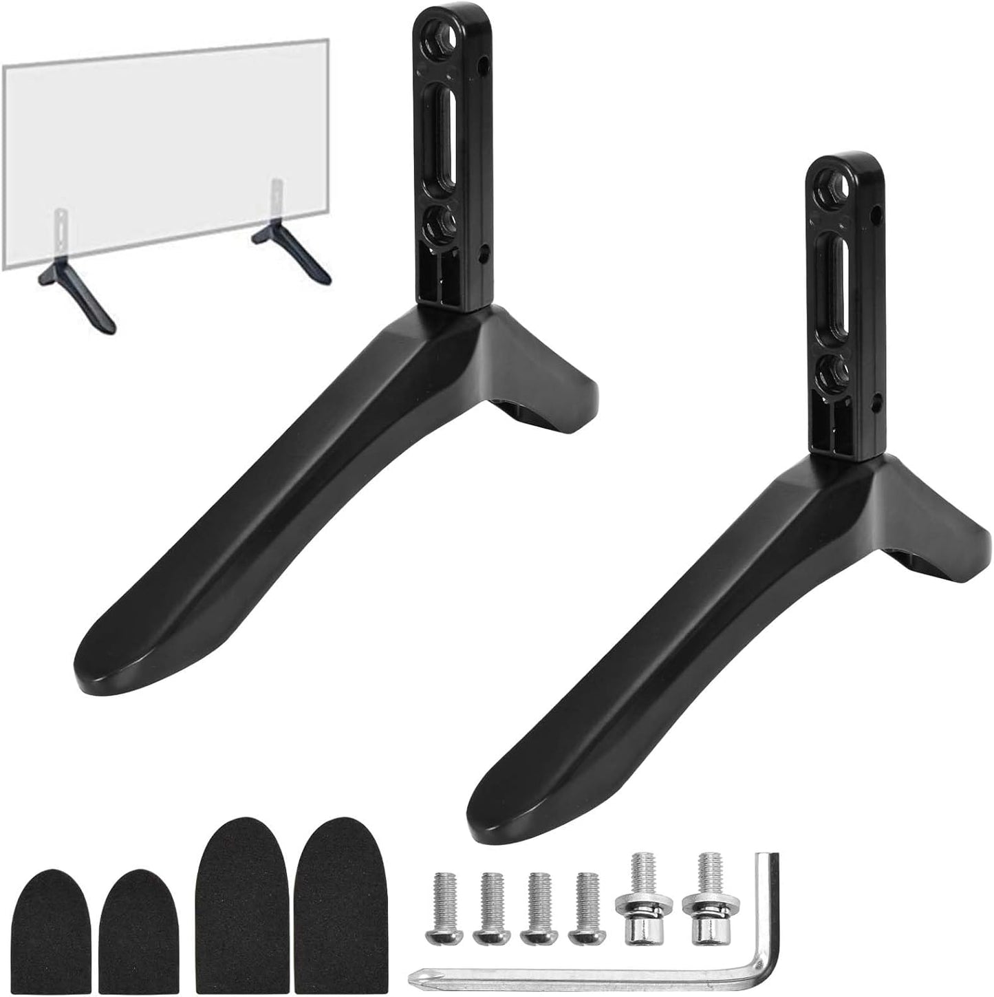 Universal TV Stand Universal Base Stand for TV Universal TV Stand Legs Replacement for Smart TV Replacement Legs for TV Legs TV Holder TV Base Feet with Screw TV Mounts