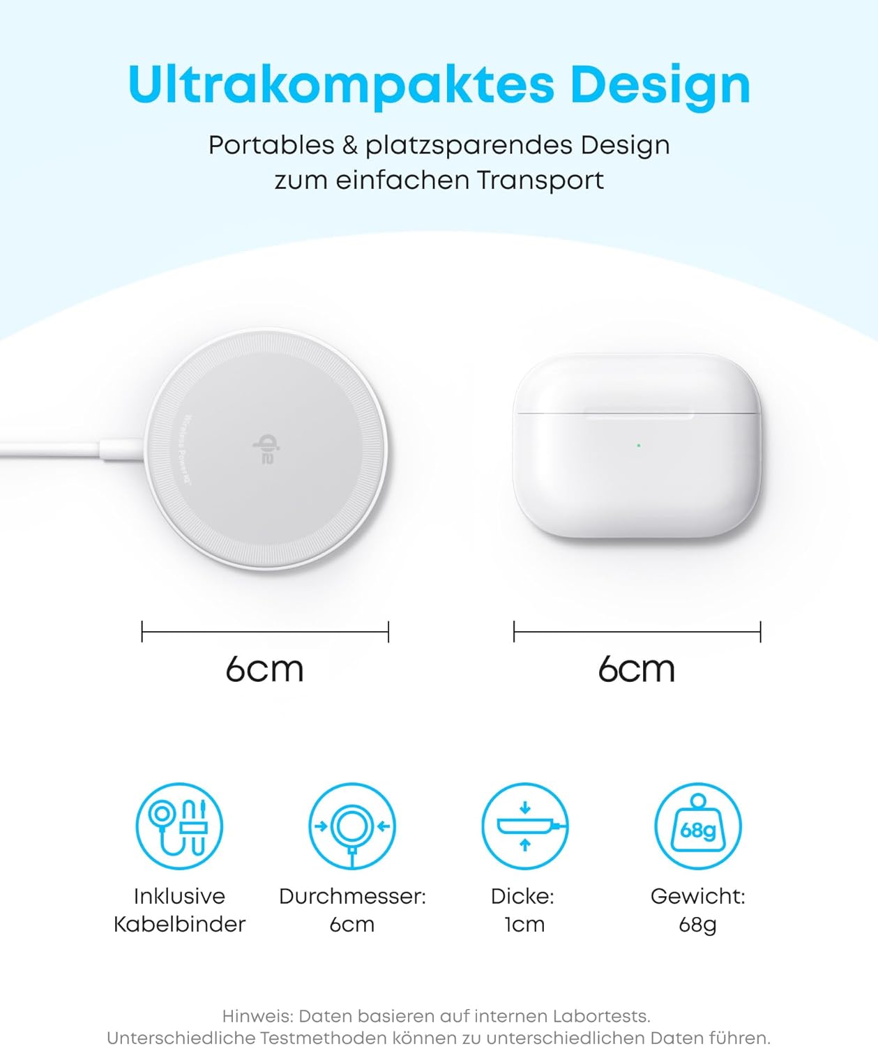 Anker Zolo Magnetic Wireless Charger, Qi2 Certified 15W MagSafe-Compatible Wireless Charging Pad with 5 ft Built-In USB-C cable, For iPhone 16/15/14/13 Series, AirPods, and More (Adapter Not Included)