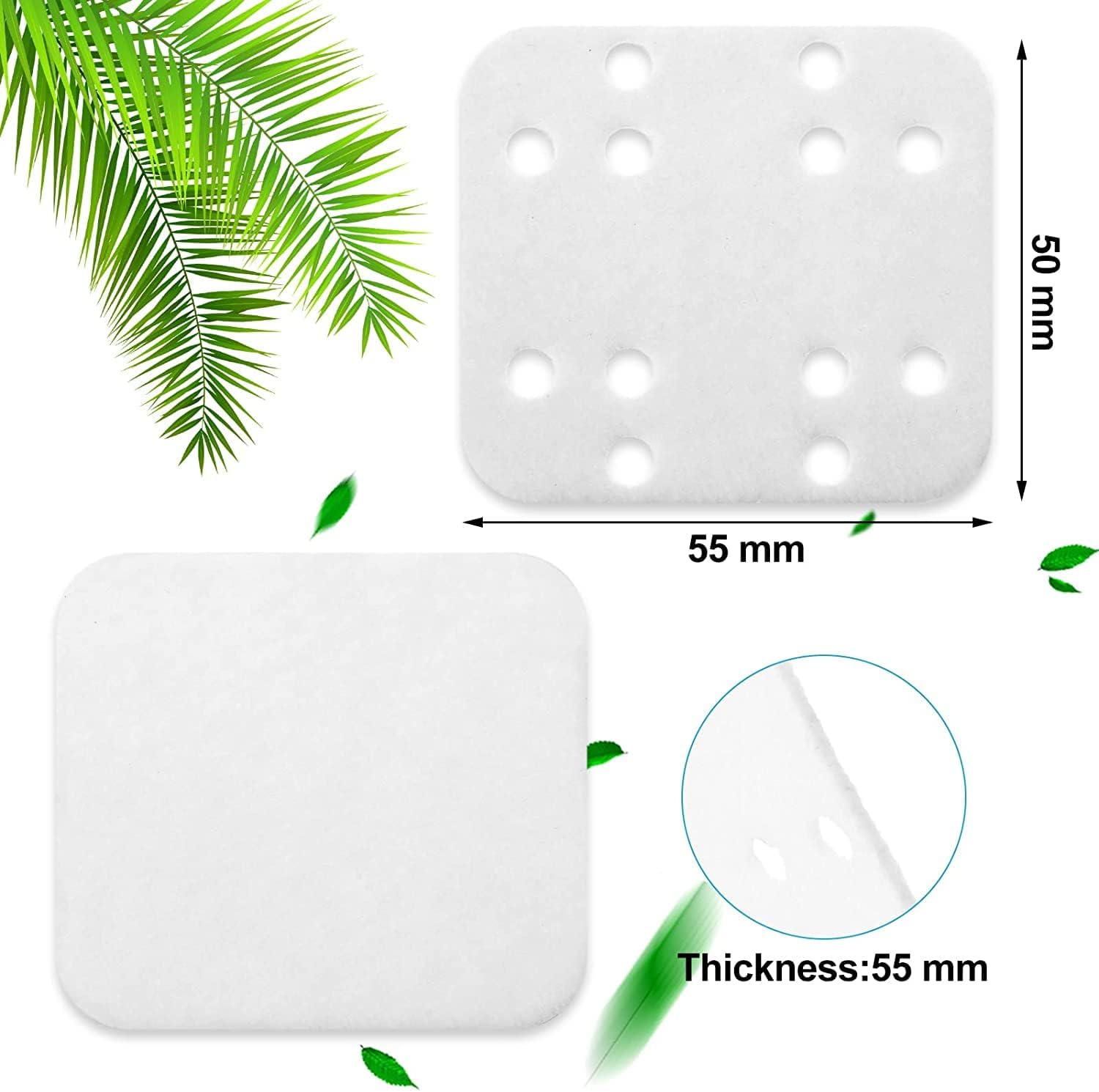 Humidifier Mineral Absorption Filter Pads 20-Pack – Replacement Descaling Pads for Levoit LV600HH LV600S, OasisMist 450S/600S, Elechomes UC5501, SH8820, SH8830 – Easy Install, Prevents Mineral Buildup - PuriLite