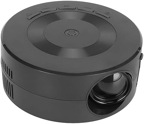 1080P Mini LED Projector, Portable Smart Projector Built in Speaker, Low Noise Pocket Video Projector with Remote Control for Home Theater, Support Mobile Power Supply, Big Screen