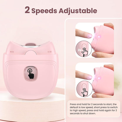 Electric Nail Clipper, 3 Speeds-USB Rechargeable Automatic Nail Clipper with LCD Digital Display, Safety Fingernail Clippers, Gift for Kids-Seniors and Adult
