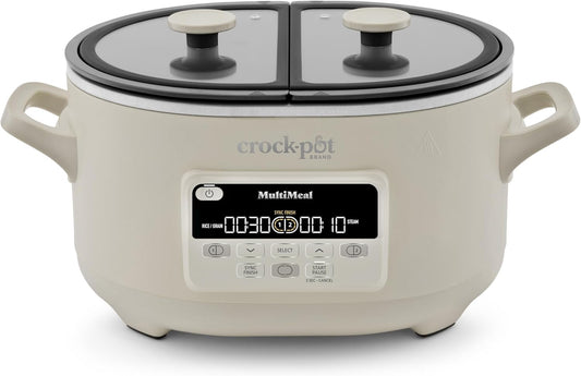 Crock-Pot MultiMeal Multicooker and Programmable Slow Cooker, With Extra 8-Qt. Cooking Pot, Oat Milk