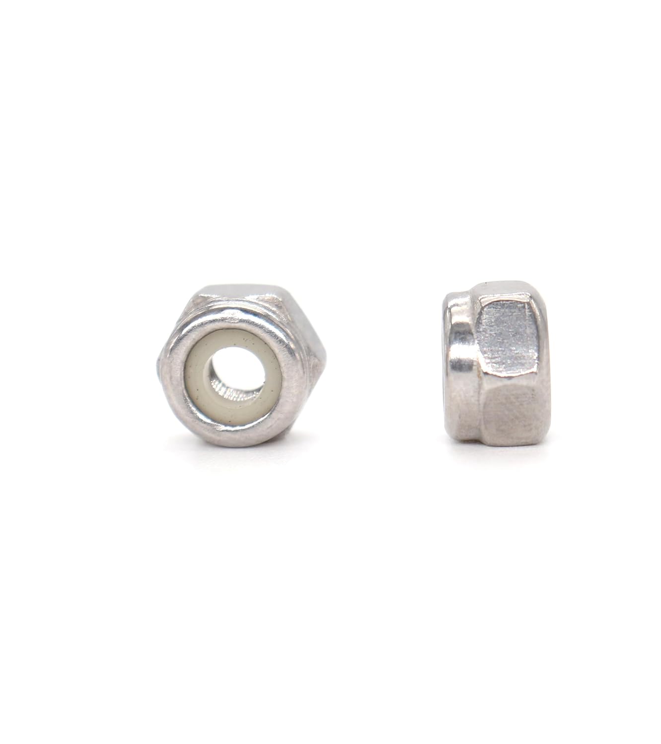 binifiMux 50pcs 1/4-20 Nylon Inserted Self Locking Nuts 304 Stainless Steel