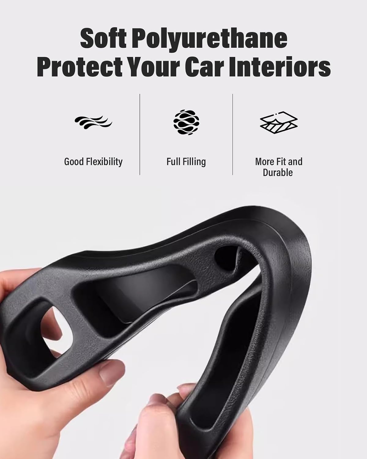 Car Seat Gap Filler, 2 Pack No-Drop Seat Side Gap Seam Filler Organizer Universal Fit Fill the Gap Between Seat & Console, Perfect for Car, SUV, Truck Black