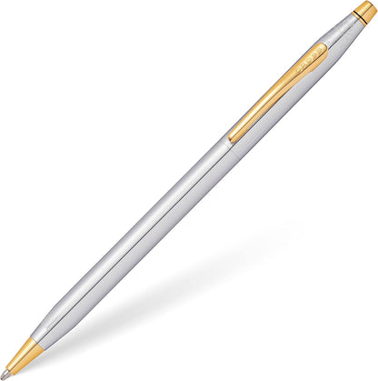 Cross Classic Century, Medalist, Ballpoint Pen, with Polished Chrome and 23 Karat Gold Plated Appointments (3302)