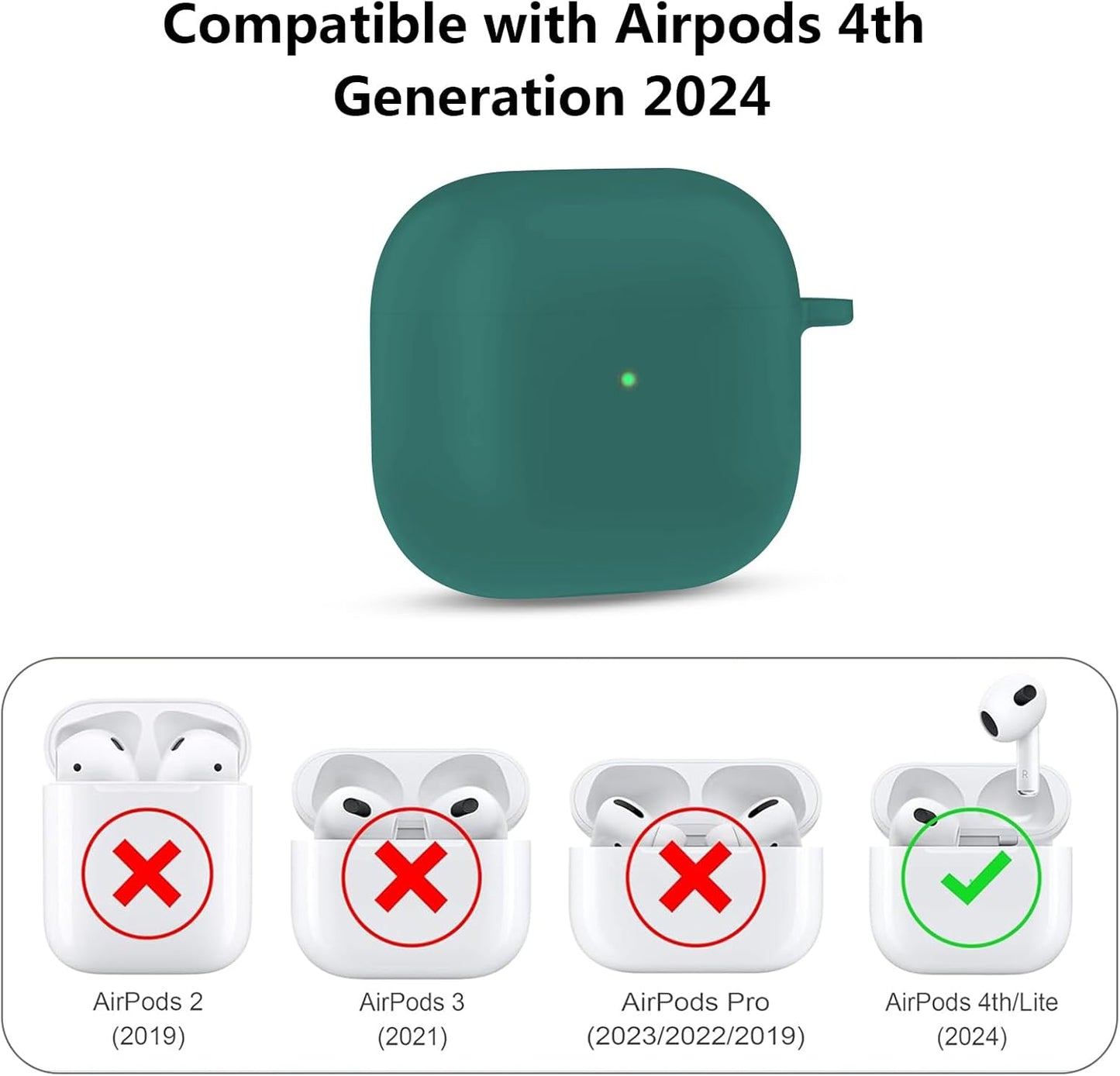 Aircawin for Airpods 4 Case Cover,Shockproof Case for Airpods 4th Generation Case Cover 2024,Premium Silicon Case with Keychain and Cleaing Pen for Airpods 4 Gen, Wireless Earphone Accessories-Blue