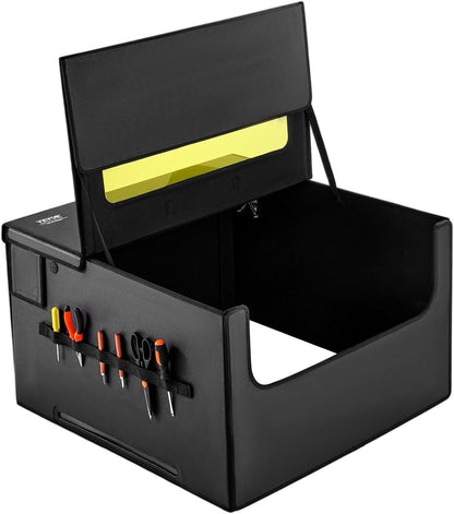 VEVOR Laser Engraver Enclosure, 31.5 x 31.5 x 19.6", Dual-Direction Viewing, Flame Retardant and Fireproof Protective Cover, with Exhaust Fan and Pipe, Insulates Smoke, Noise and Eye Protection