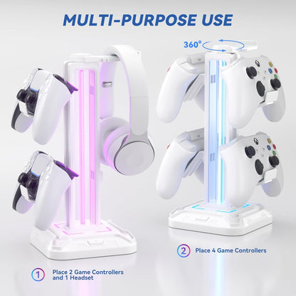 Purilite Select RGB Headphone &amp; Controller Stand