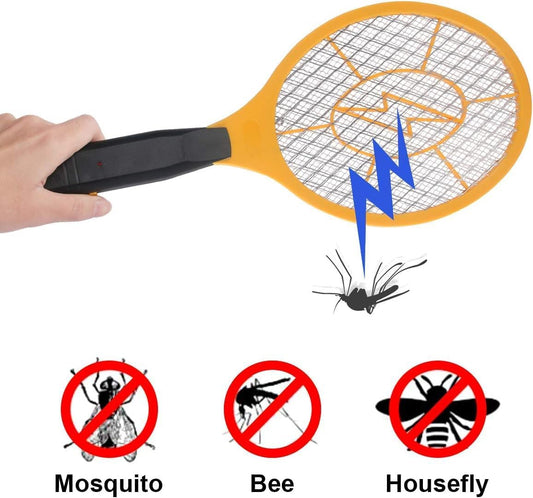 2 Pack Bug Zapper Electric Fly Swatter Zapper - Indoor Outdoor Zapping Racket for Pest Control - Safe to Touch with 3-Layer Safety Mesh - PuriLite