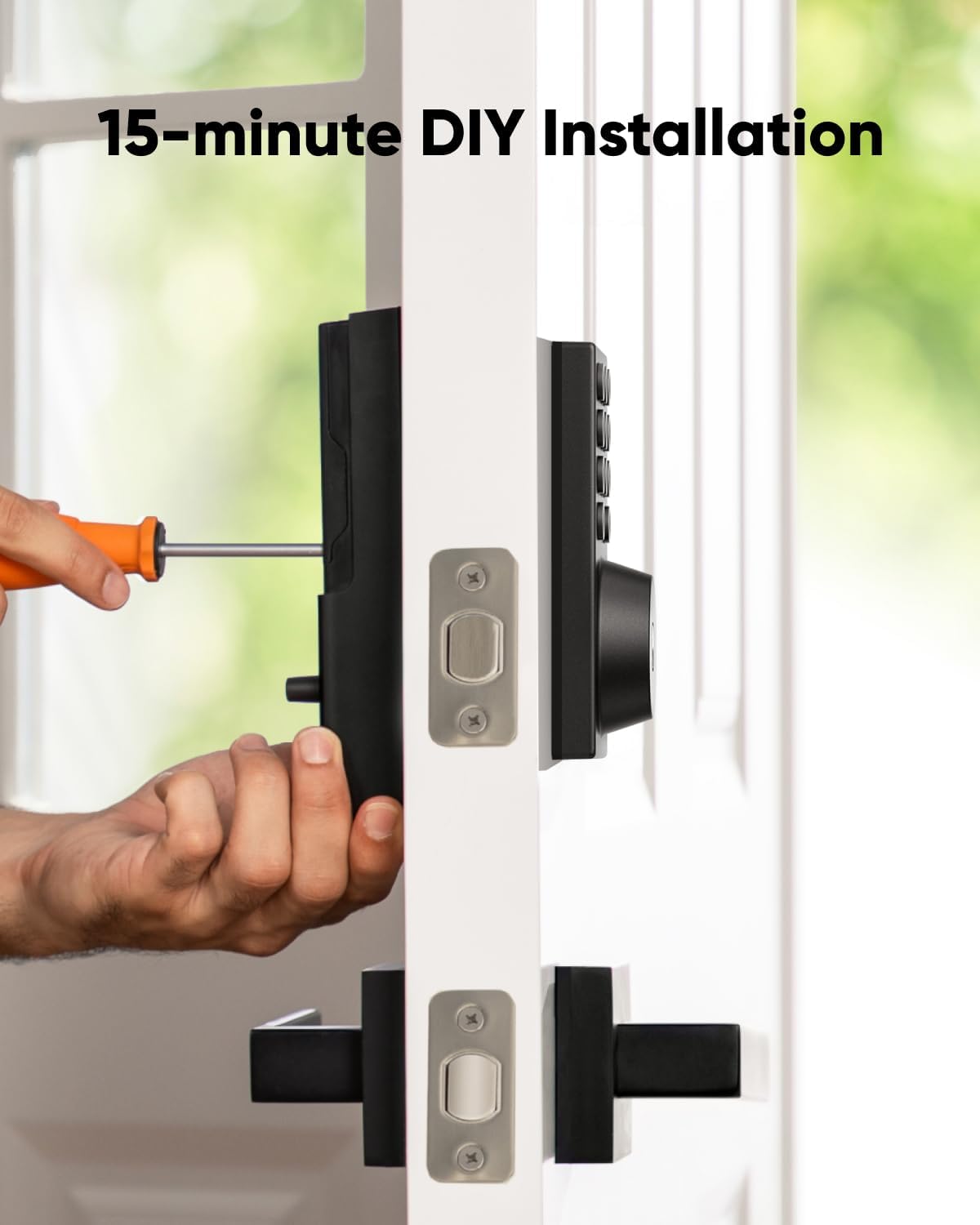 eufy Smart Lock C30, Keyless Entry Door Lock, Built-in WiFi Deadbolt, Smart Lock for Front Door, No Bridge Required, Easy Installation, App Remote Control, Auto Lock, Black
