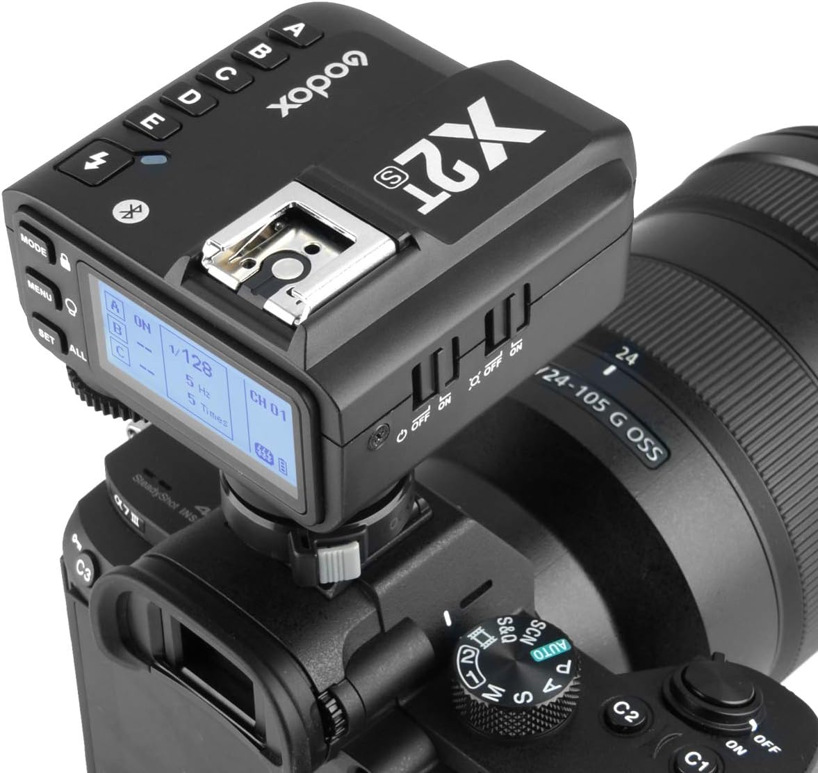 Godox X2T-S TTL Wireless Flash Trigger for Sony Bluetooth Connection Supports iOS/Android App Contoller, 1/8000s HSS, TCM Function,Relocated Control-Wheel,New AF Assist Light