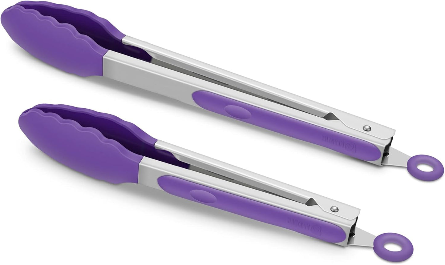 Purilite Select Silicone &amp; Stainless Steel Kitchen Tongs