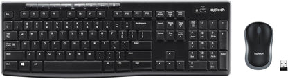 Logitech MK270 Wireless Keyboard and Mouse Combo for Windows, 2.4 GHz Wireless, Compact Mouse, 8 Multimedia and Shortcut Keys, 2-Year Battery Life, for PC, Laptop - Rose