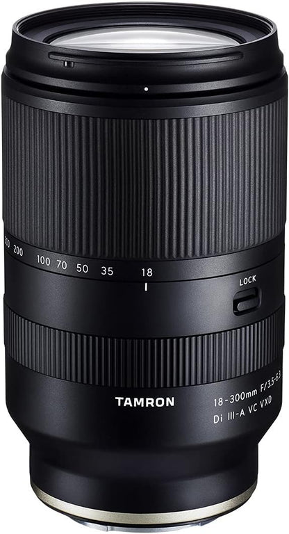 Tamron 18-300mm F/3.5-6.3 Di III-A VC VXD Lens for Sony E APS-C Mirrorless Cameras (6 Year Limited Canadian Warranty for New Lenses Only)