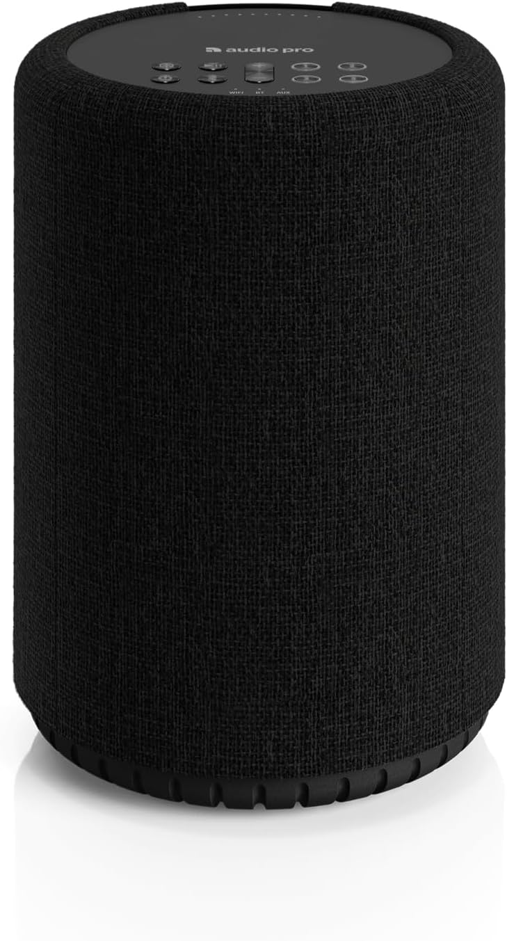 Audio Pro A10 MKII Wireless Multiroom Speaker, WiiM Edition | High Fidelity, Bluetooth, WiFi | Compatible with AirPlay 2, Google Cast, Siri, WiiM Home App, Stream Spotify, Tidal & More, Dark Gray