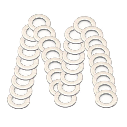 Fajoeda M6 Flat Washers 120Pcs M6 304 Stainless Steel Flat Washer for Bolts Screws, M6 x 12 mm x 1.5 mm