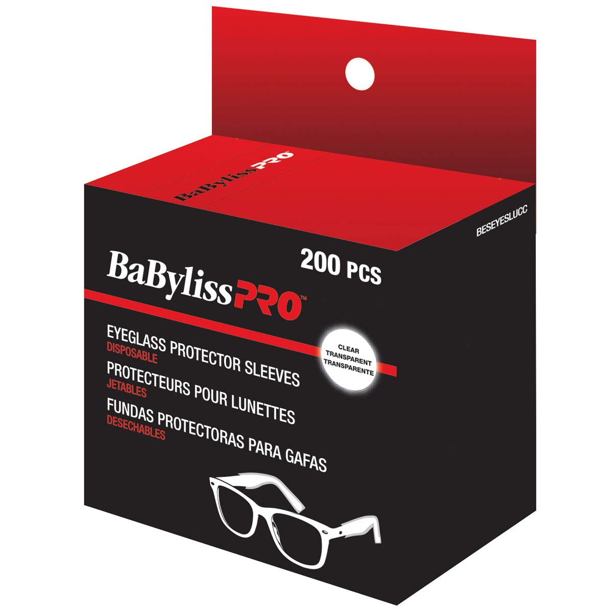BaBylissPRO Disposable Eyeglass Protector Sleeves, 200 sleeves per box, 1 Count