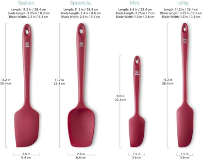 DI ORO Silicone Spatula Set - Rubber Kitchen Spatulas for Baking, Cooking, & Mixing - 600°F Heat-Resistant & BPA Free Silicone Scraper Spatulas for Nonstick Cookware - Dishwasher Safe (5pc, Black)