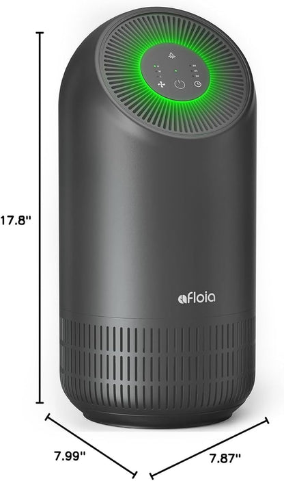 Afloia Air Purifier for Home Large Room Up to 1796 Ft², 3-Stage Air Cleaner for Bedroom 24 dB, Air Purifiers for Pets Dust Dander Mold Pollen, Odor Wildfire Smoke Eliminator, Fillo (Gray) - PuriLite
