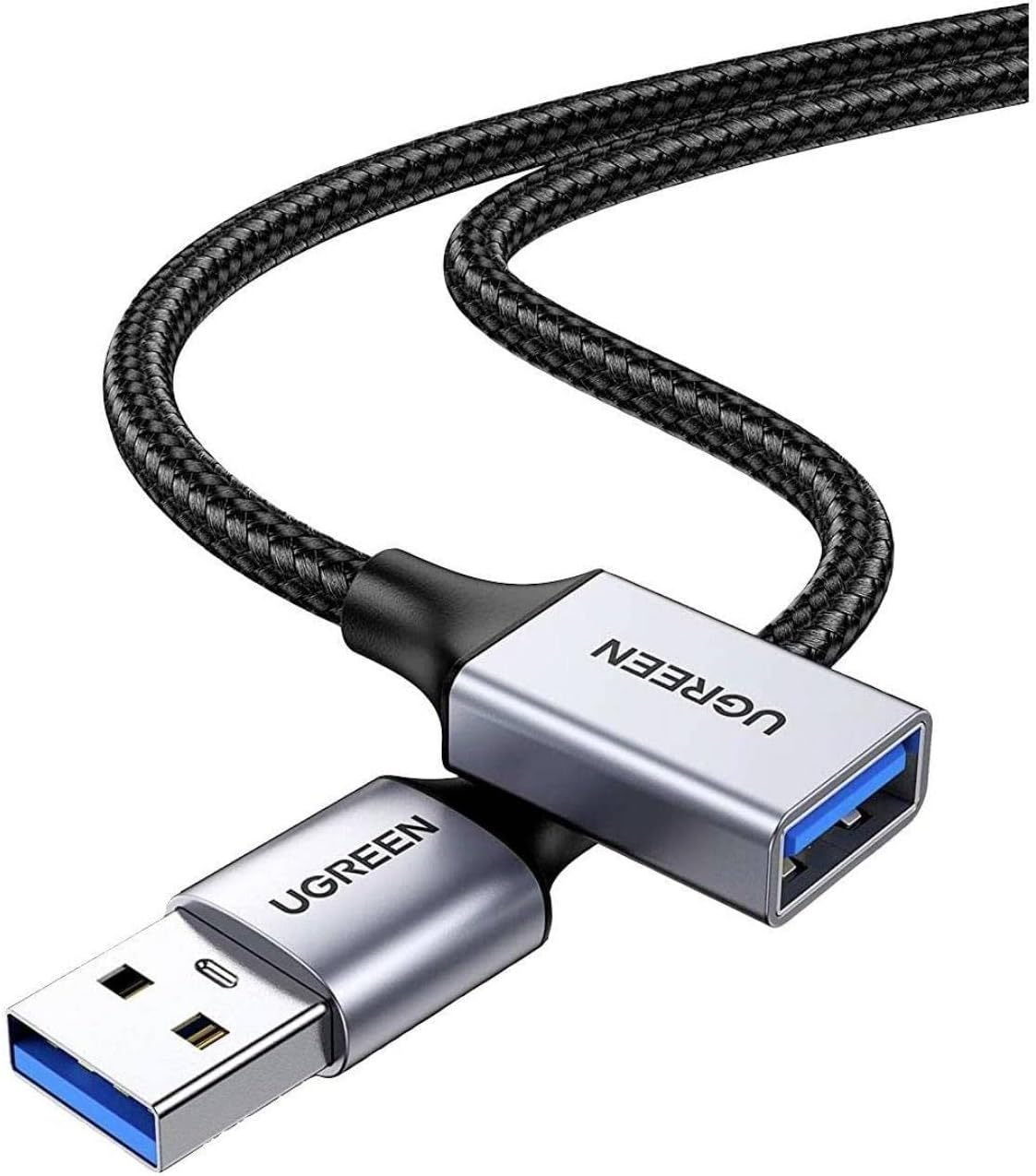 UGREEN USB Extension Cable 3.0 Extender Cord Nylon Braided A Male to Female Data Transfer Cable for Hard Drive, Oculus Rift, Hub, USB Sticks, Mouse, Keyboard, Xbox, Camera, Webcam, 6.6FT