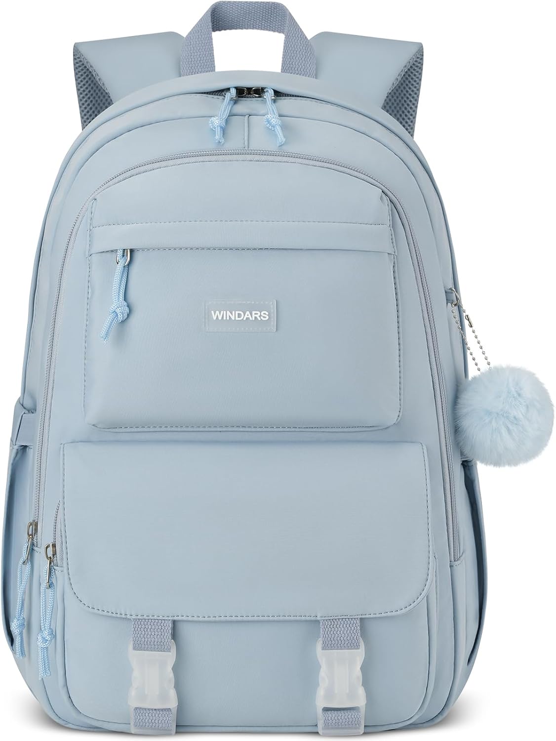 WINDARS Backpacks for Girls, 15.6 Inch School Bag Cute Waterproof laptop Bookbag Large College Backpack for Teen Women Students Anti Theft Travel Daypack Black