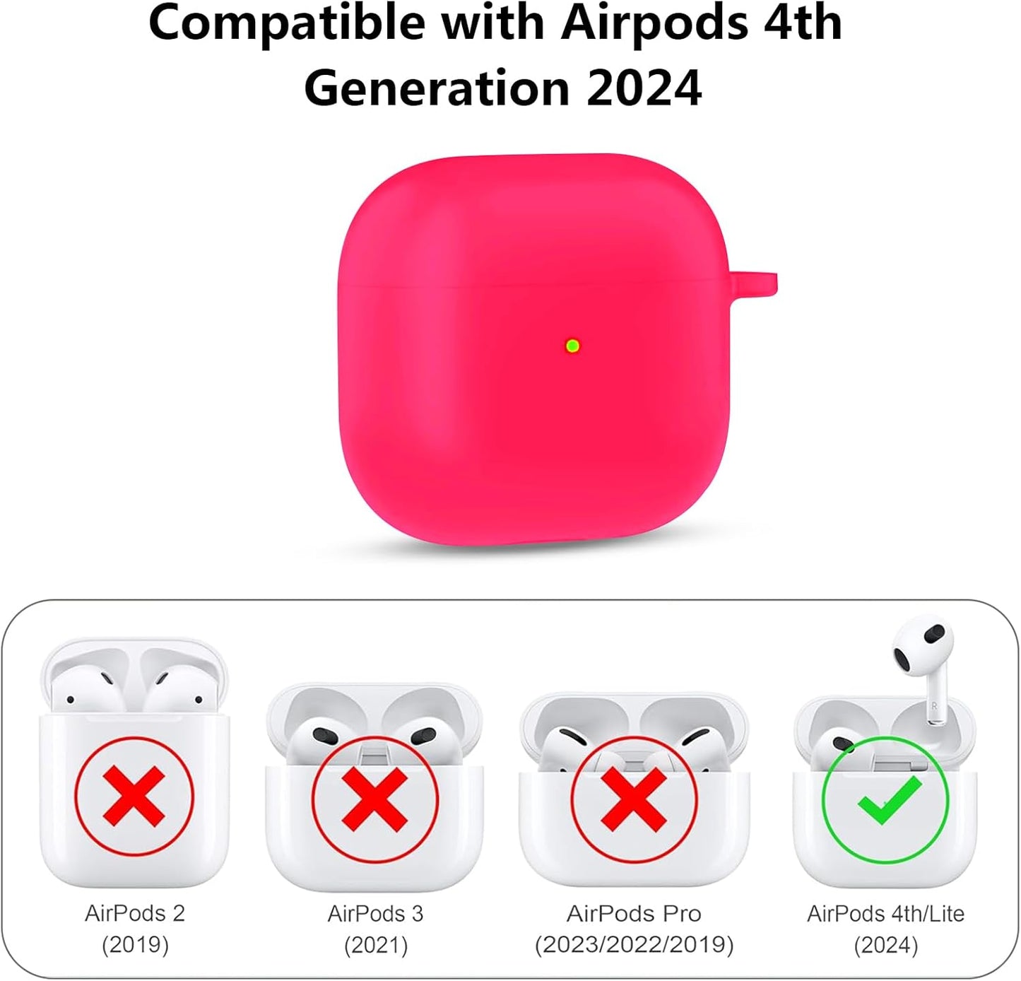 Aircawin for Airpods 4 Case Cover,Shockproof Case for Airpods 4th Generation Case Cover 2024,Premium Silicon Case with Keychain and Cleaing Pen for Airpods 4 Gen, Wireless Earphone Accessories-Blue