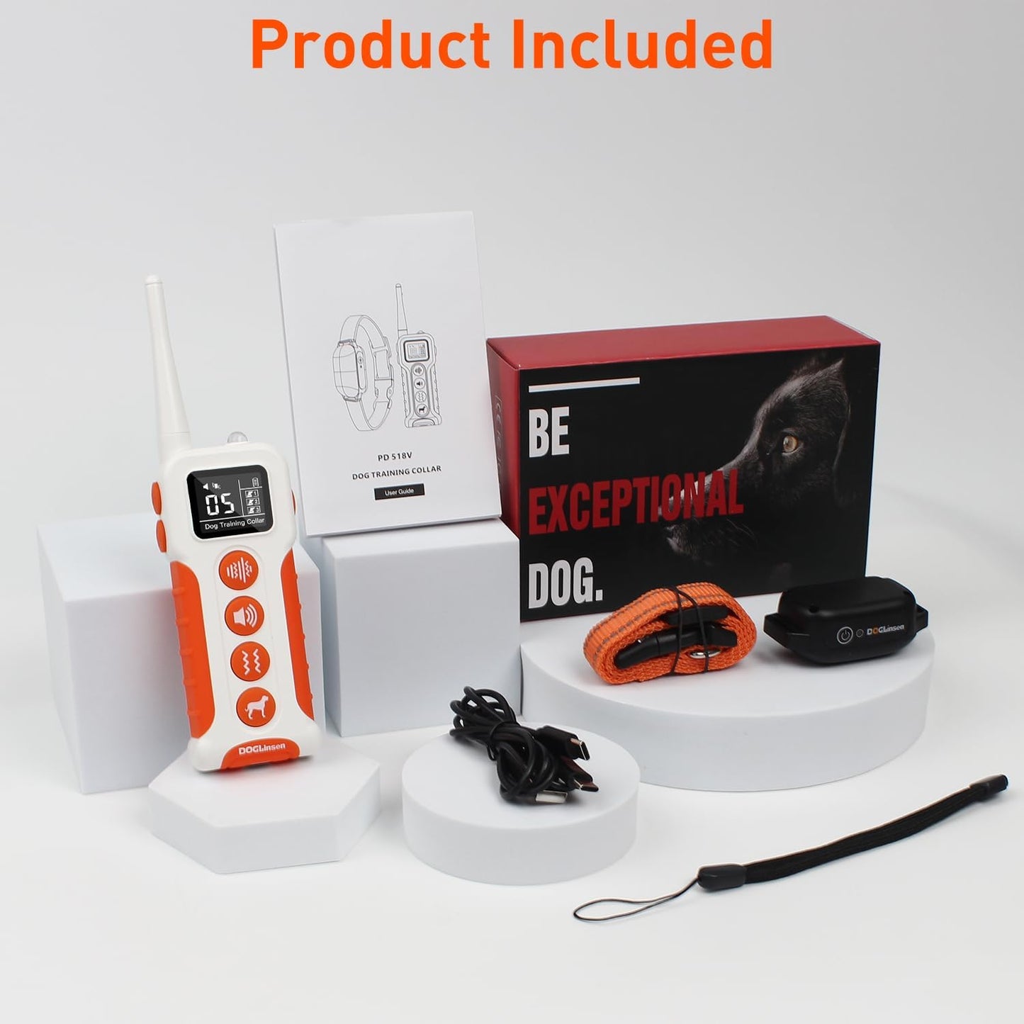 DOGLinsen No Shock Dog Training Collar with Remote 3300ft Range, Vibrating Dog Collar, Vibration Collar for Small Medium Large Dogs, 9 Style Tones and Vibration Collar