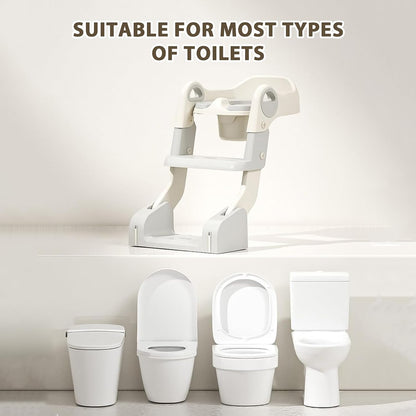 Infant Toilet Seat, Non-Slip Steps for Learning, Home Use Baby Supplies Travel Bathroom Nursery