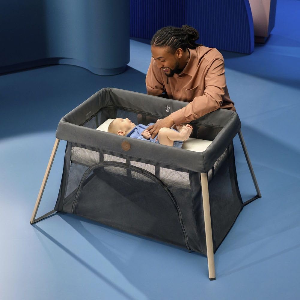 Maxi-Cosi Portable 3-in-1 Travel Crib | Lightweight Playard & Bassinet with Carry Bag