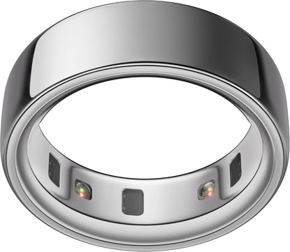 Oura Ring 4 - Silver - Size 8 - Smart Ring - Size First with Oura Ring 4 Sizing Kit - Sleep Tracking Wearable - Heart Rate - Fitness Tracker - Up to 8 Days of Battery Life