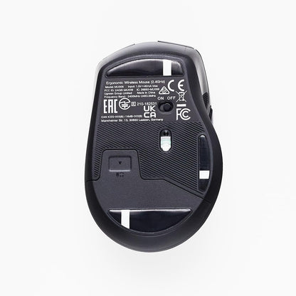 UGREEN Wireless and Ergonomic Mouse, 2.4G with 49Ft Connection, 4000 DPI 6 Buttons Auto-Sleep Mode, Compatible with Laptop PC Mac Computer Chromebook MacBook, Dark Grey