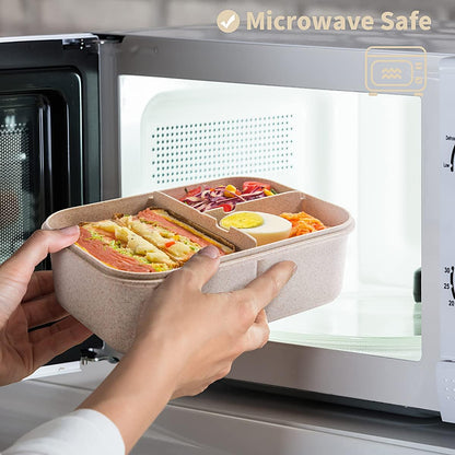 MISS BIG® Bento Box,Lunch Box Adult,Ideal Leak Proof Lunch Containers,Mom's Choice Lunch Box for Kids,No BPAs and No Chemical Dyes,Microwave and Dishwasher Safe Lunch Container (1900ml White)