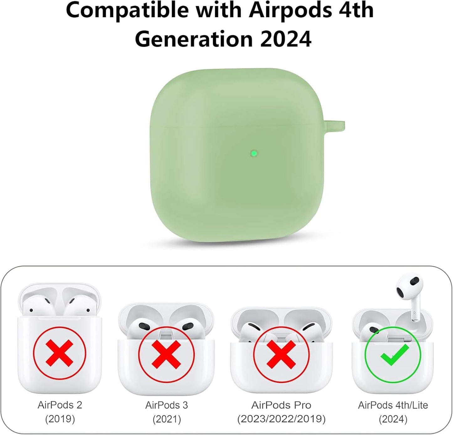 Aircawin for Airpods 4 Case Cover,Shockproof Case for Airpods 4th Generation Case Cover 2024,Premium Silicon Case with Keychain and Cleaing Pen for Airpods 4 Gen, Wireless Earphone Accessories-Blue