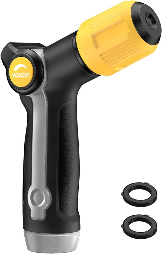 VOXON Garden Hose Nozzle Full Metal with Thumb Flow Control, High Pressure