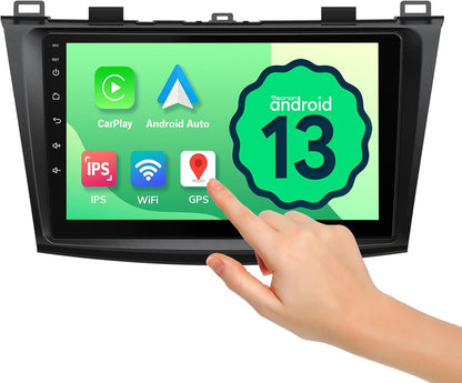 Eonon Android 13 Radio Compatible with Mazda 3 2010 2011 2013 2013 CarPlay & Android Auto, 2GB+32GB, Car Stereo for 2010-2013 Mazda 3 Headunit, 9'' IPS Screen, Bluetooth 5.4, Backup Camera-M3BLA13