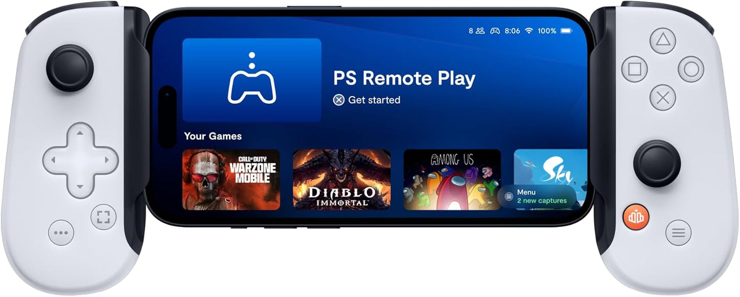 BACKBONE One Mobile Gaming Controller for iPhone (Lightning) - PlayStation Edition - 2nd Gen - Turn Your iPhone into a Gaming Console - Play Xbox, PlayStation & More (3 Months Apple Arcade Included)