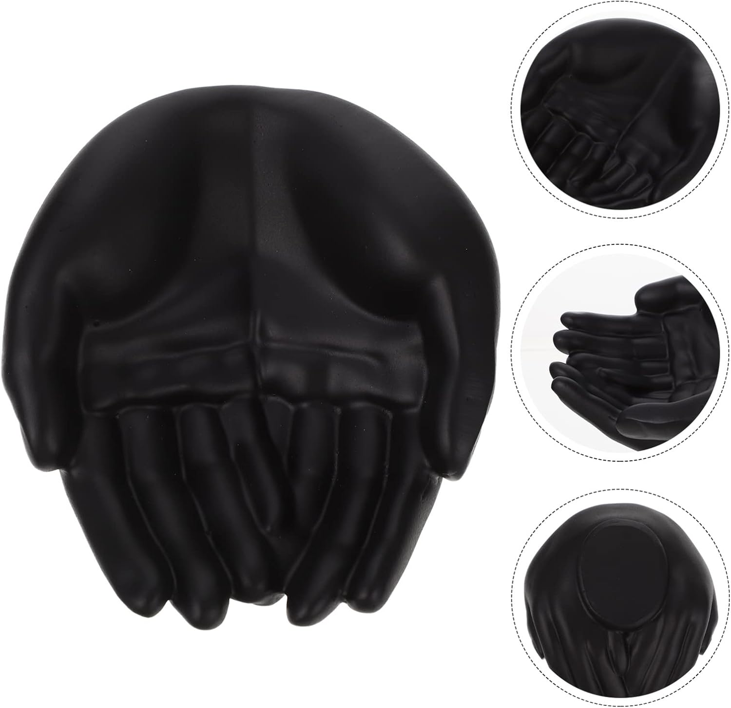 Black Palm Jewelry Organizer Tray | Resin Jewelry Storage Plate | Rings Necklace Bracelet Holder | Desktop Decor | Home Office Organizer - PuriLite