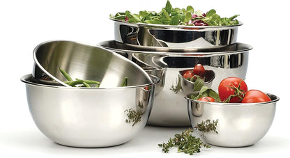 RSVP International Endurance Stainless Steel Mixing Bowls, 8 Quart