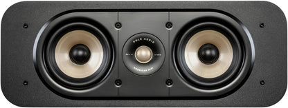 Polk Signature Elite ES35 Slim Center Channel Speaker - Hi-Res Audio Certified, Dolby Atmos & DTS:X Compatible, 1" Tweeter & (6) 3" Woofers, Dual Power Port for Effortless Bass, Stunning Black