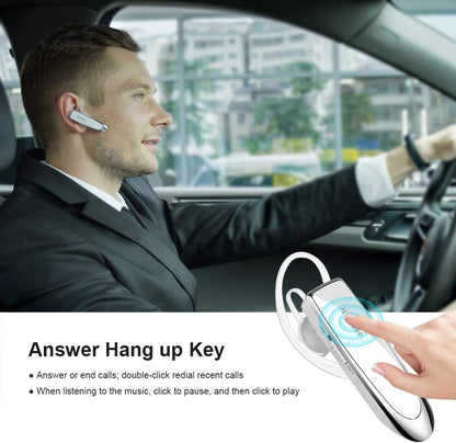 Bluetooth Headset New Bee 24Hrs V5.0 Bluetooth Earpiece Wireless Handsfree Driving Headset with Noise Canceling Mic Headset Case for iPhone Samsung Android Mobile Cell Phone Tablets Office