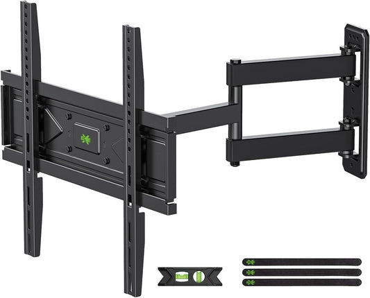 USX MOUNT Full Motion TV Wall Mount for Most 26-60 inch TVs up to 80 Lbs, Wall Mount TV Bracket with Articulating Swivel Tilting, Single Stud TV Mount, Max VESA 400x400mm, XMM904