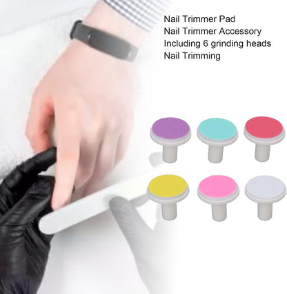 6 Pieces Baby Nail File Pads Nail Trimmer Replacement Pads Electric Nail File Grinding Heads Accessory for Newborn Infant Toddler or Adults Toes Fingernails Care