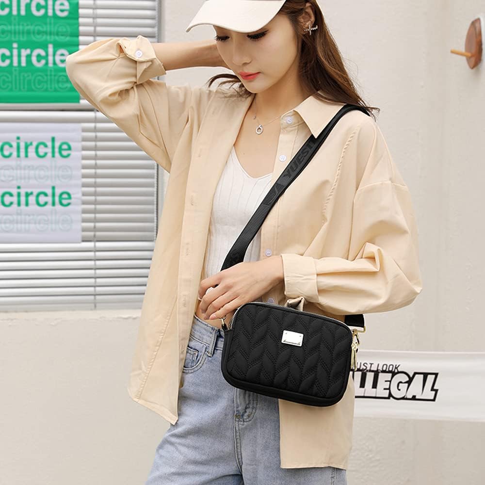 YANAIER Crossbody Bag for Women Small Cell Phone Purse Quilted Shoulder Bag Wallet For Gilrs