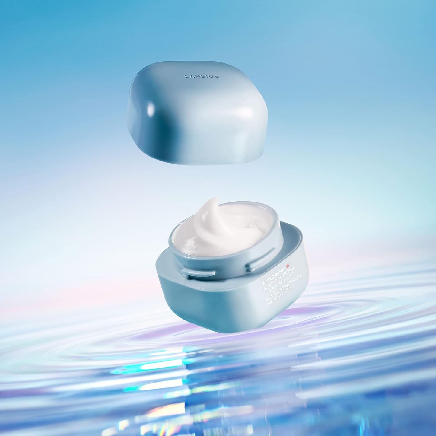 LANEIGE Water Bank Blue Hyaluronic Cream Moisturizer: Hydrating Korean Face Cream with Squalane & Ceramide for Skin Barrier Support, Dermatologist-Tested