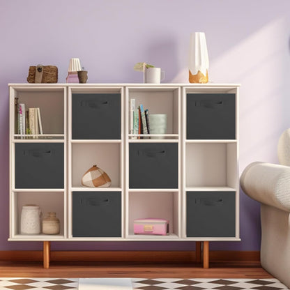 ShellKingdom Storage Bins, Foldable Fabric Storage Cubes And Cloth Organizer Drawer For Closet And Toys, 6 Pack (Lavender+Light Blue+Pink)