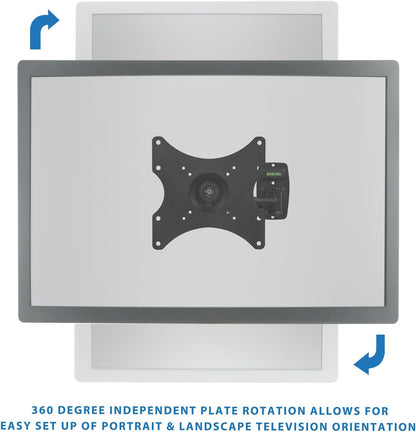Mount-It! TV Wall Mount Bracket | Quick Release | Full Motion Swing Out Tilt Swivel | Articulating Arm for 13-42" Flat Screens and Monitors | VESA 75 to 200 | 44 Pound Capacity | Anti-Theft Locking