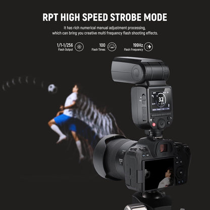 NEEWER Z880-C 2.4G 76Ws TTL Camera Flash Speedlite Compatible with Canon, Upgraded UI, Adjustable Modeling Lamp, TTL/M Quick Switch TCM Key, 1/8000s HSS 7.4V/2600mAh Battery 480 Full Power Flash