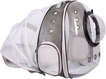 LAIRIES Dual Expandable Cat Backpack Carrier Front & Back Extension Pet Backpack Carrier, Fit up to 20 lbs, Bubble Capsule Dog Backpack Travel, Hiking & Outdoor Backpack (CL-Star Blue, Dual Extension)