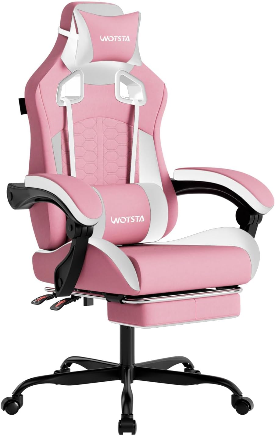 Gaming Chair with Footrest,High Back with Massage Reclining Computer Chair， Big and Tall Racing Gaming Chair Ergonomic Game Chair for Adults PVC Leather (Red)